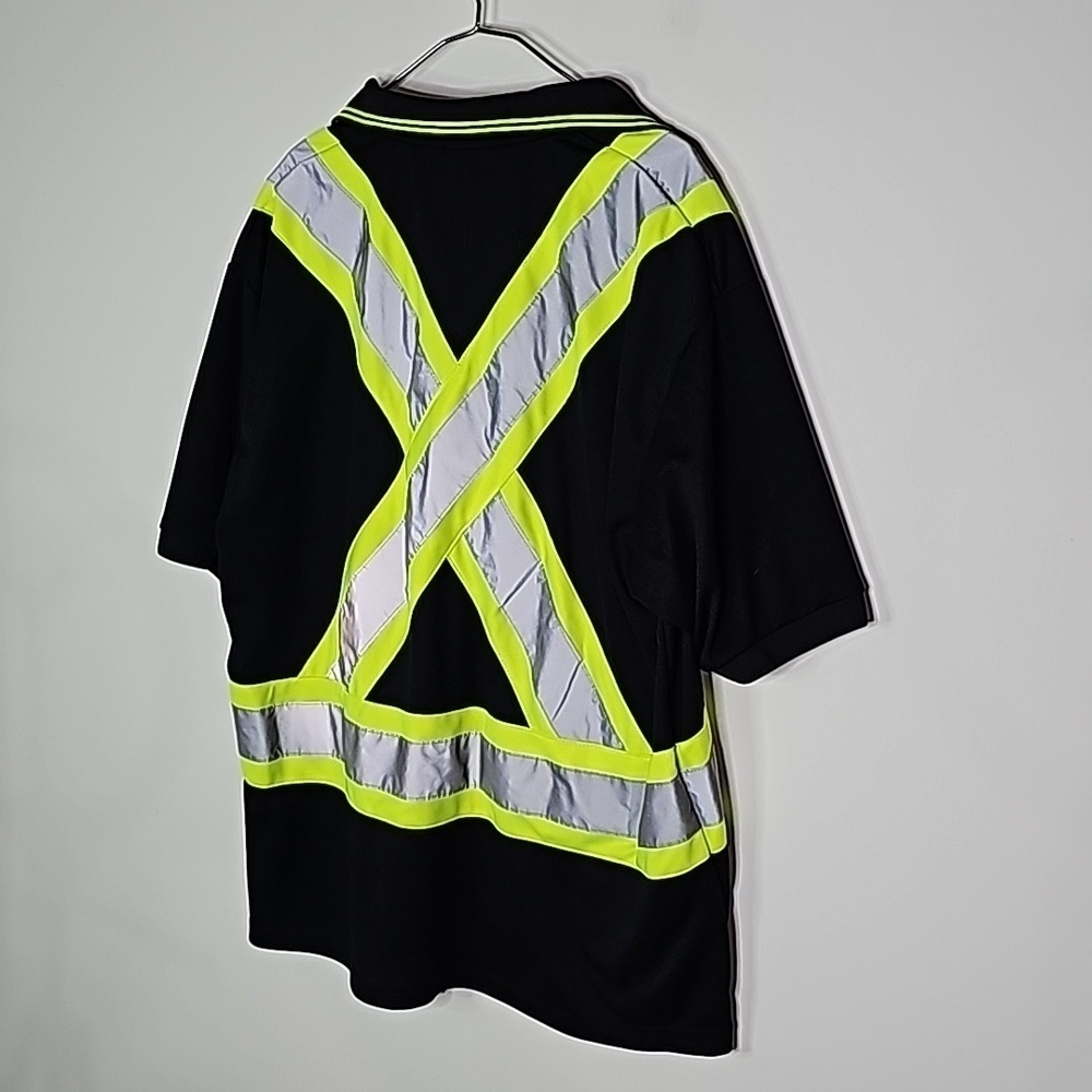 Pioneer XL black reflective class 1 level 2 storm master traffic short sleeve - Picture 4 of 7